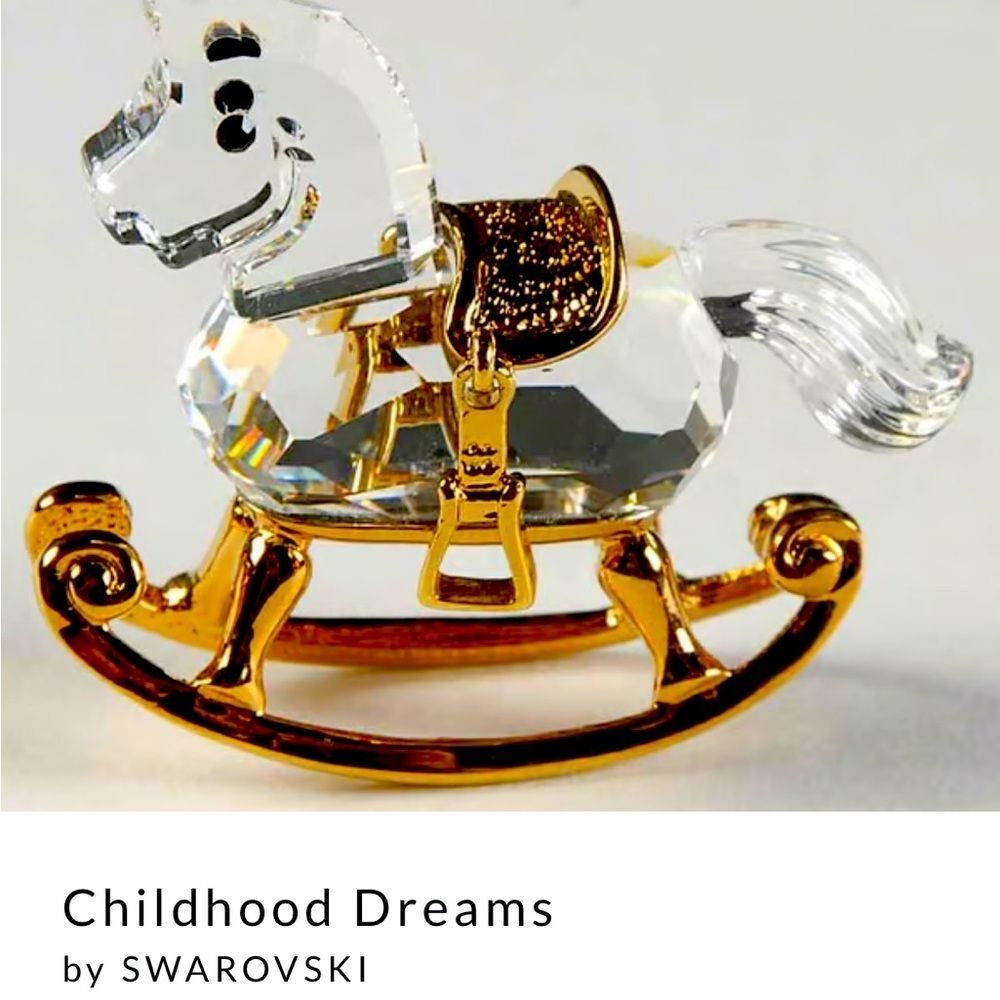✨🐴VINTAGE Swarovski Rocking Horse Crystal Figurine **see description**